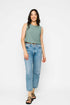 Ginny-Eyelet Gathered Tank